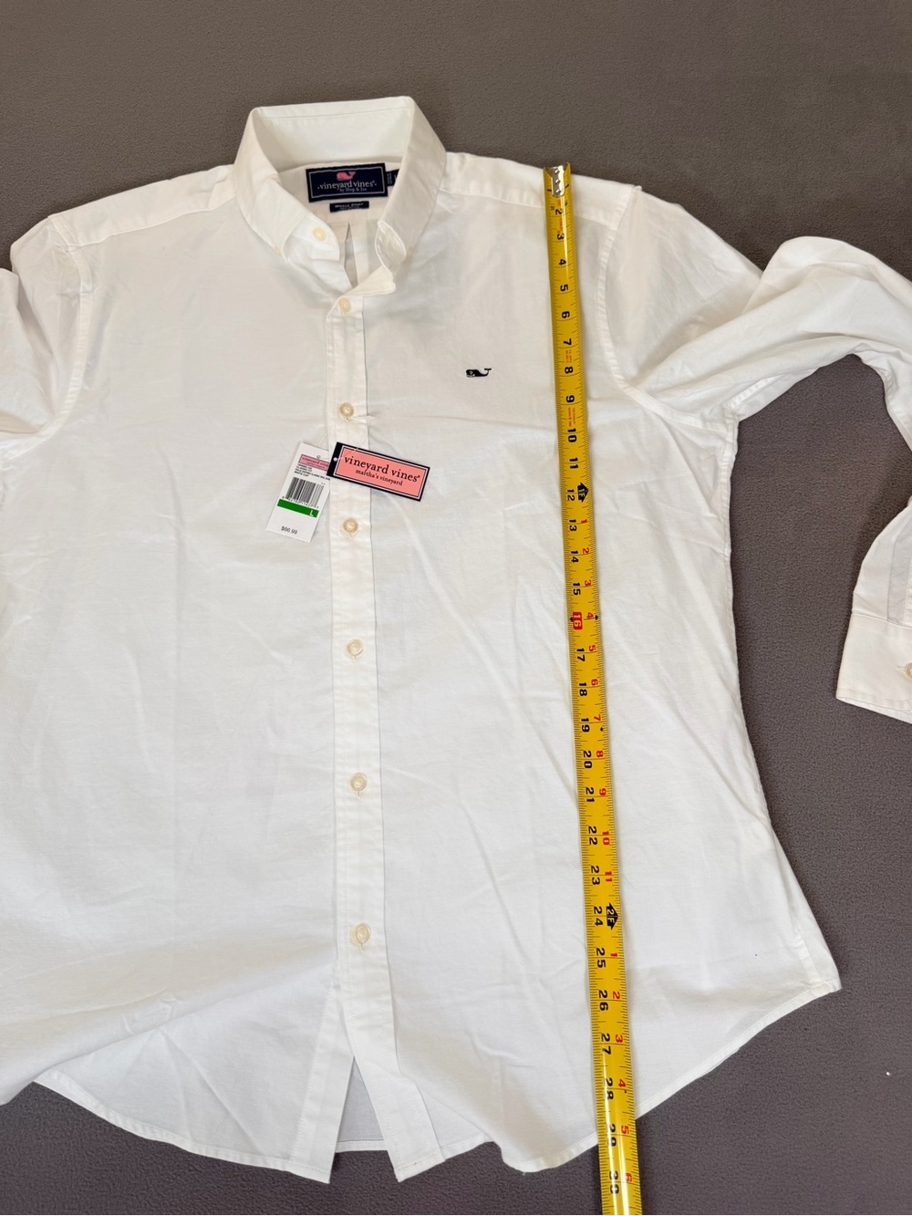 Vineyard Vines White Oxford Men's Button-Down Shirt/ Classic/ Whale Logo- Large - Picture 9 of 10